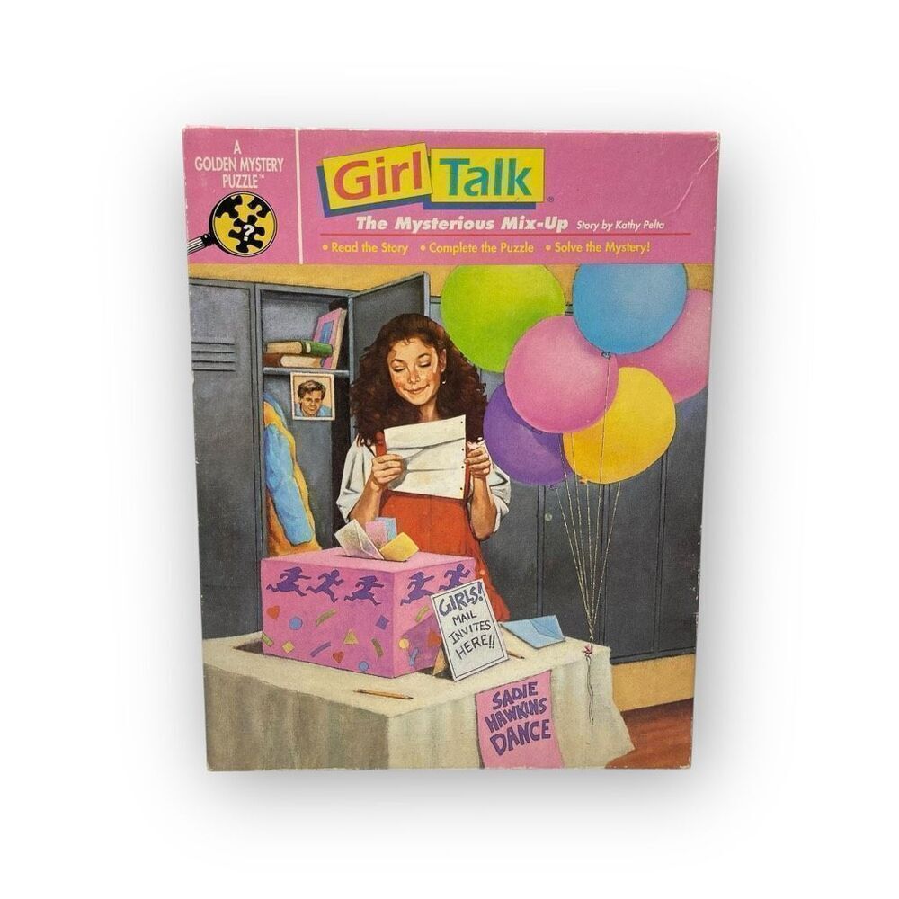 Girl Talk Mysterious Mix-Up Puzzle Western Publishing 1991 Complete with Book